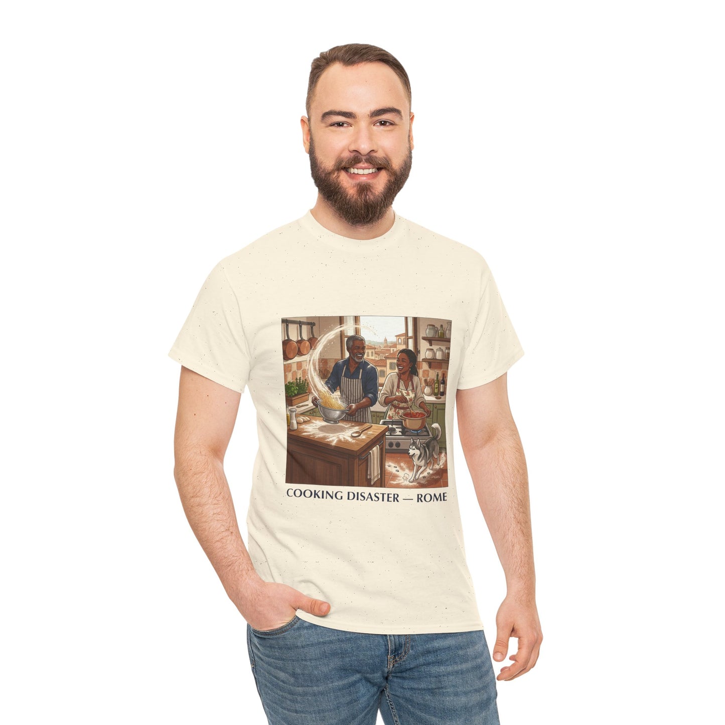 T-Shirt — 'Cooking Disaster — Rome' Illustrated Cooking Tee