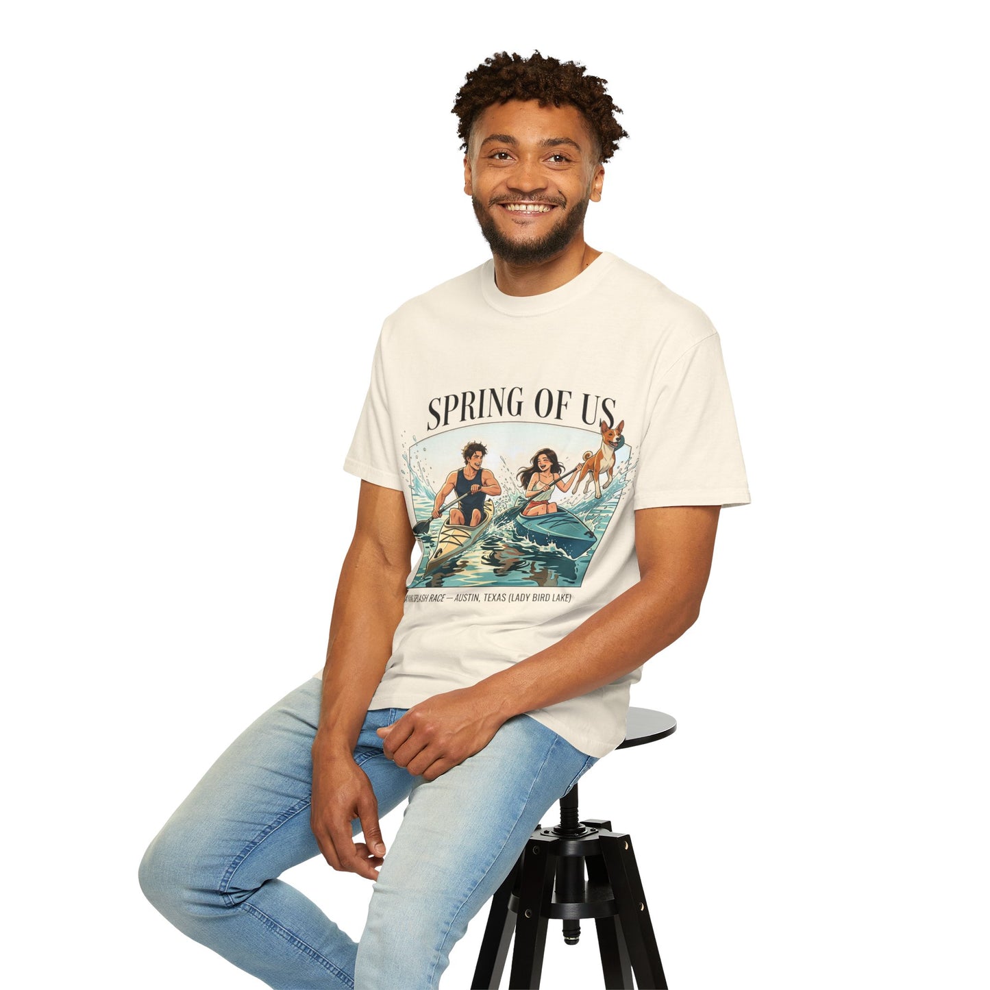 Spring of Us Kayaking T-Shirt — Retro Outdoor Adventure Tee