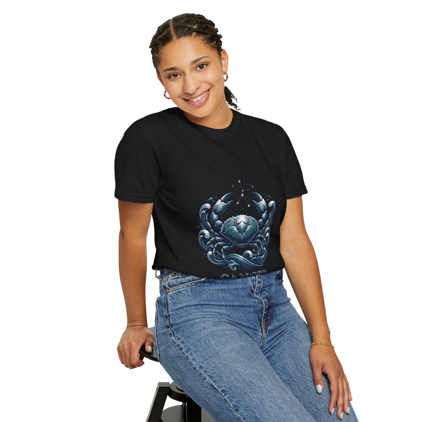 Cancer Zodiac T-Shirt — Stylized Crab Astrological Tee