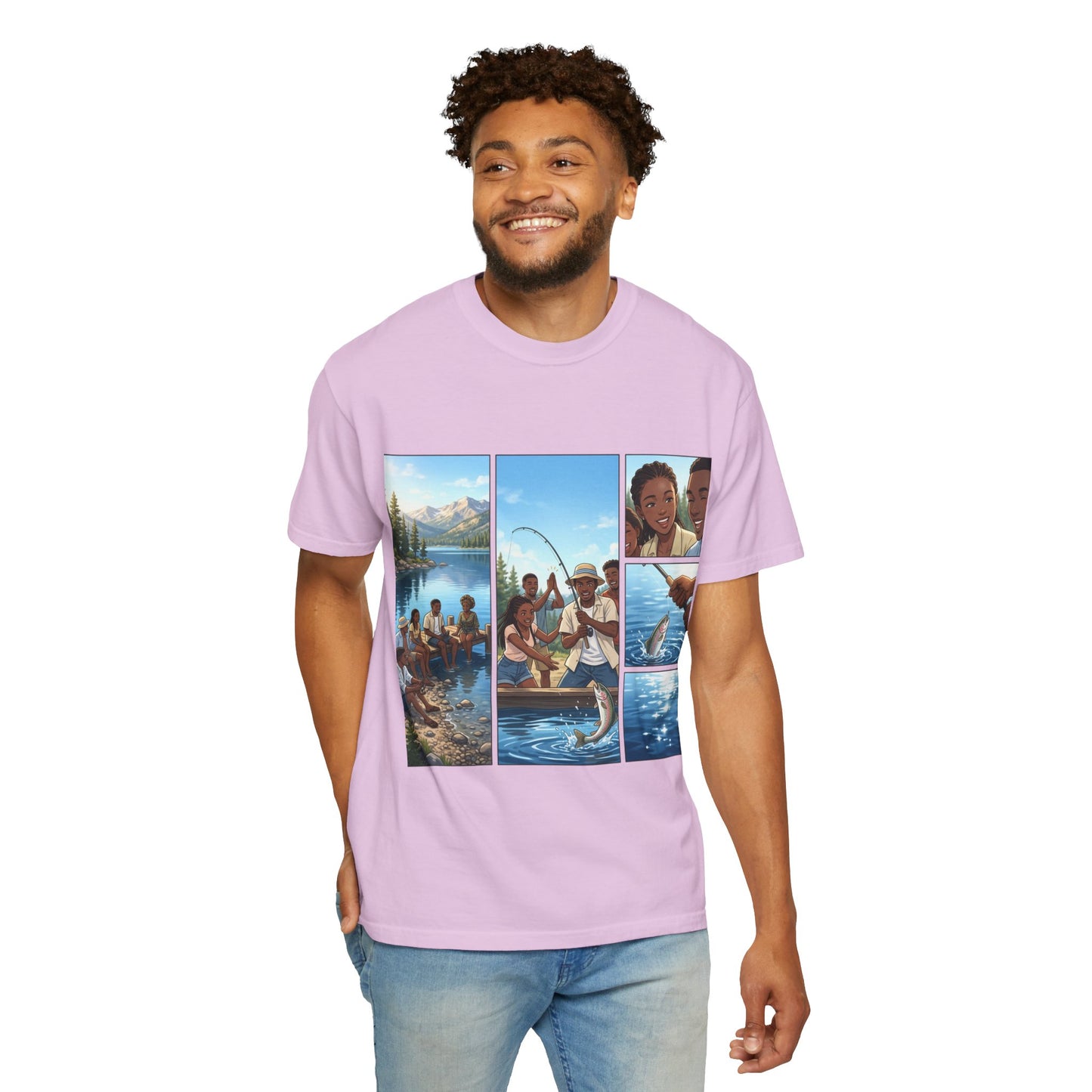 ake Tahoe Fishing Moments T-Shirt — Retro Outdoors Fishing Graphic Tee