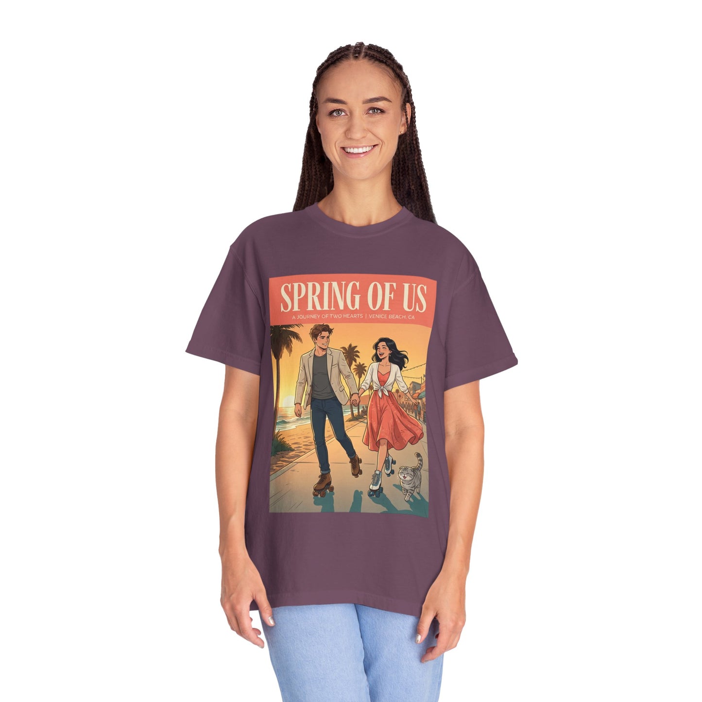 Spring of Us T-Shirt — Vintage Romantic Beach Couple Graphic Tee