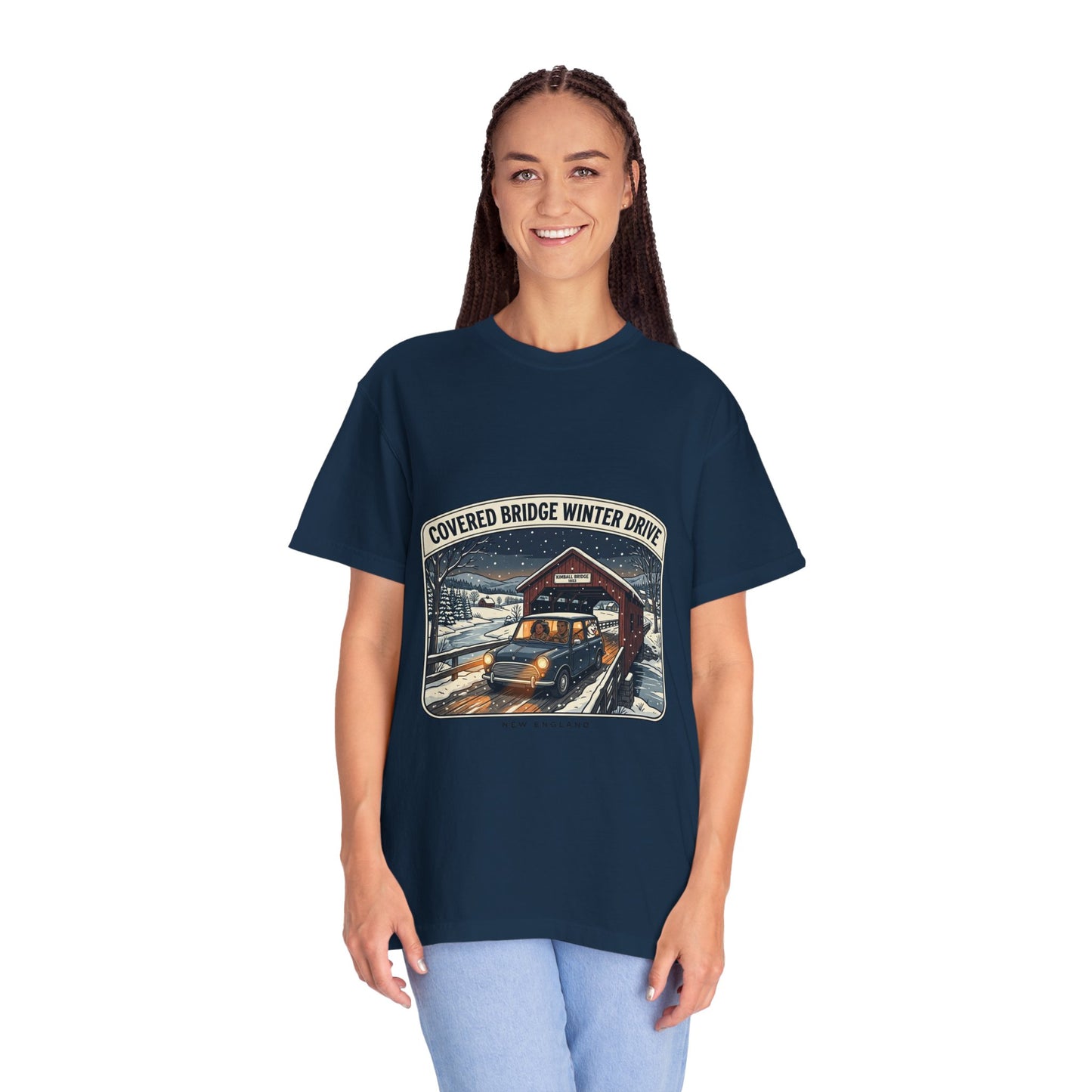 Covered Bridge Winter Drive T-Shirt