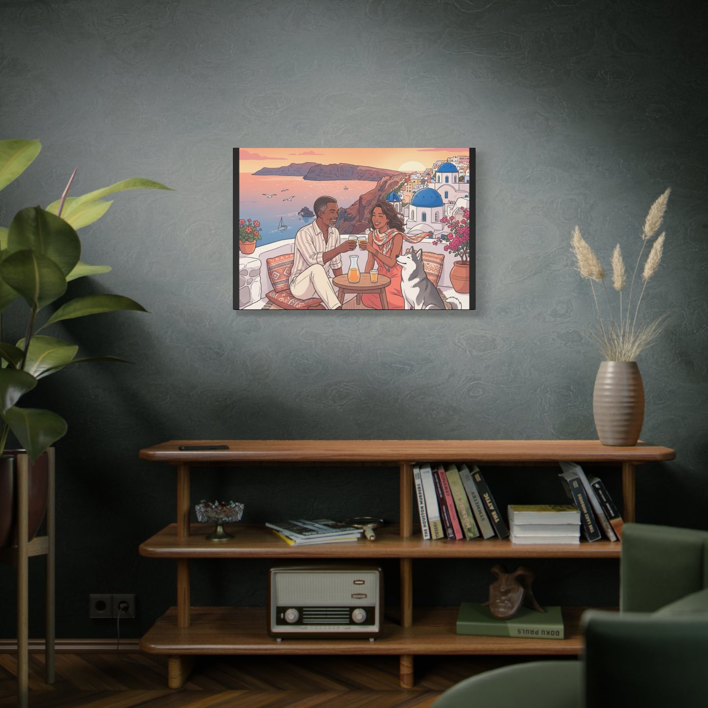 Santorini, Greece – “Sunset Serenade - Matte Canvas, Stretched, 1.25"