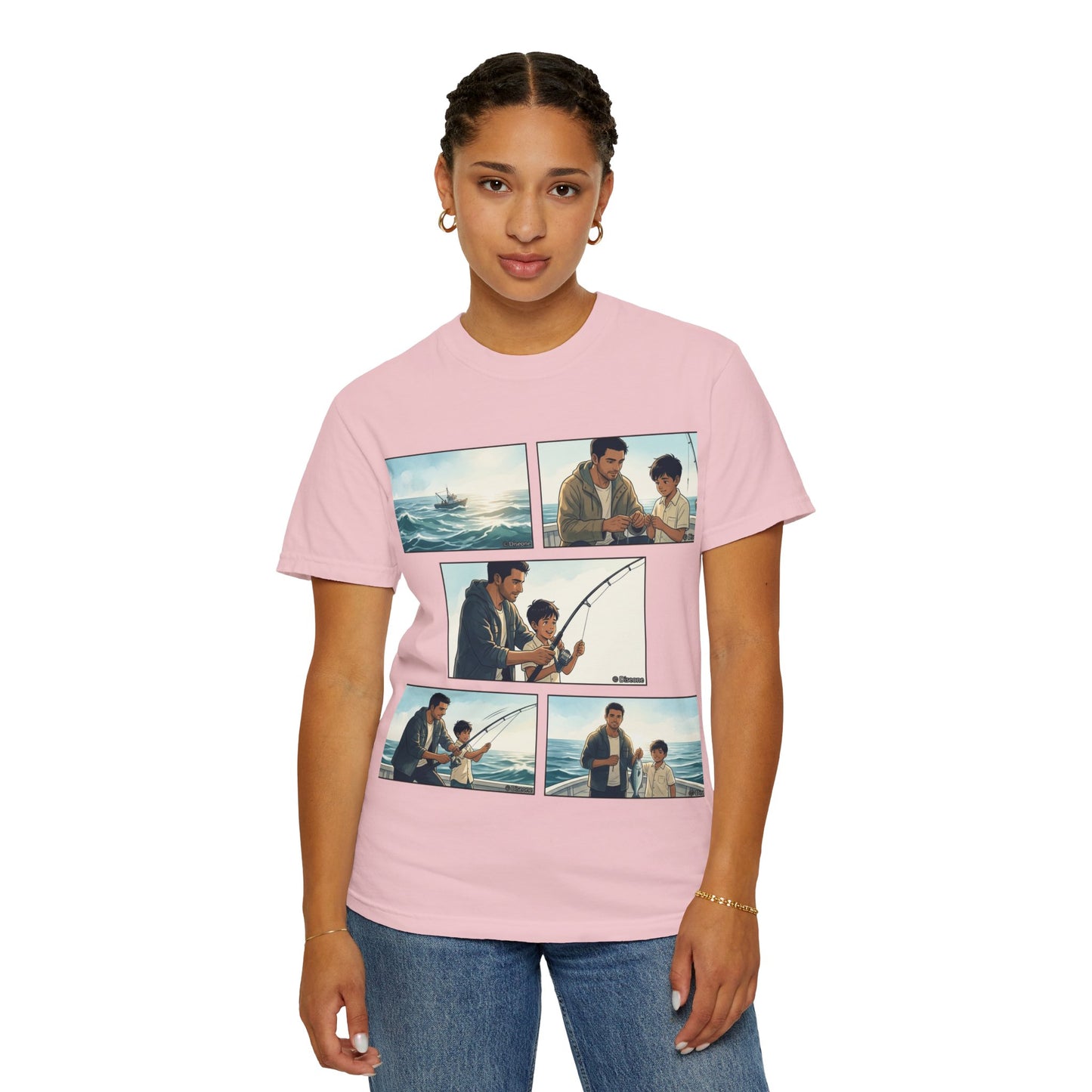 MORNING TIDES” (FATHER & SON EDITION) T-Shirt — Dad & Son Beach Fishing Graphic Tee