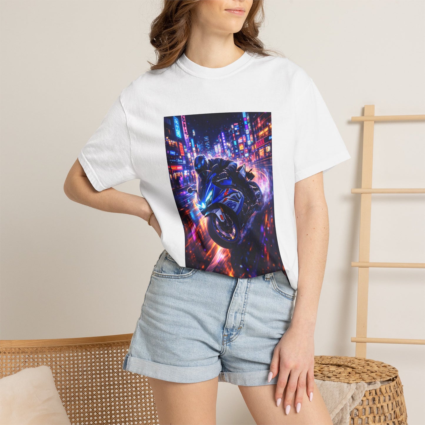 Suzuki GSX-R1000-NEON NIGHT RUN -  T-Shirt — Neon Night Rider Graphic Tee