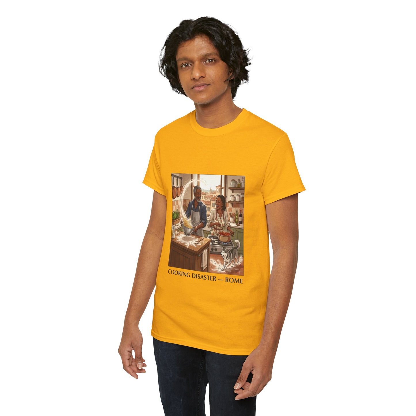 T-Shirt — 'Cooking Disaster — Rome' Illustrated Cooking Tee