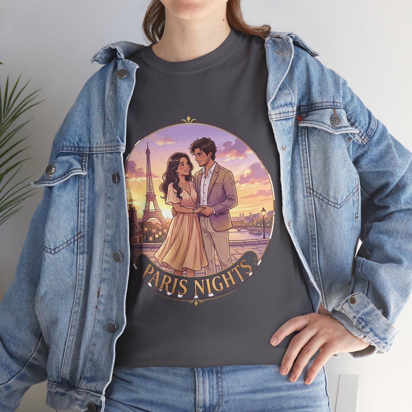 Paris Nights T-Shirt — Romantic Eiffel Tower Couple Tee