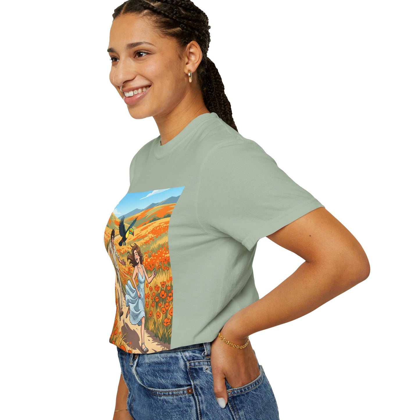 Spring of Us T-Shirt — Romantic Field Illustration Tee
