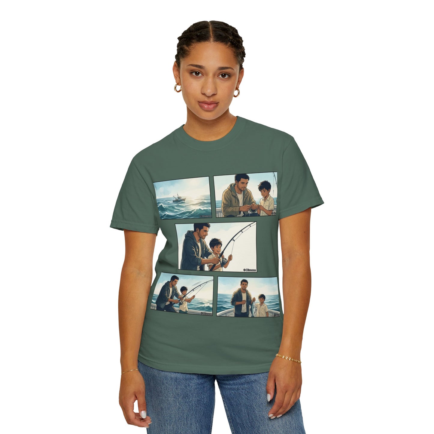 MORNING TIDES” (FATHER & SON EDITION) T-Shirt — Dad & Son Beach Fishing Graphic Tee