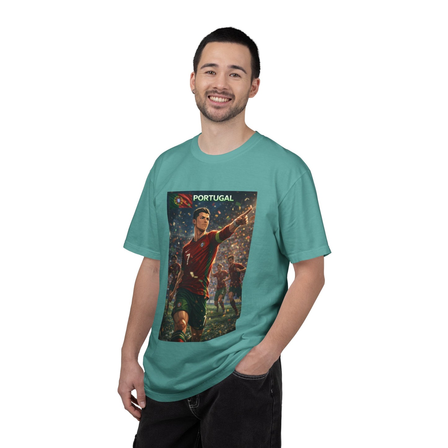 Portugal Soccer Poster T-Shirt — Cristiano Ronaldo Tribute Tee