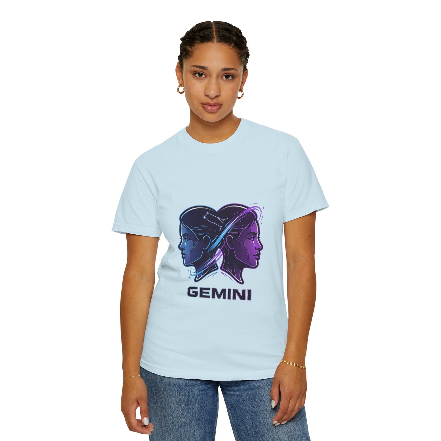 Gemini Zodiac T‑Shirt — Dual Faces Astrology Tee