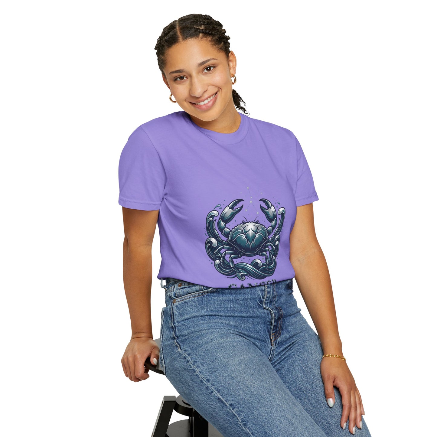 Cancer Zodiac T-Shirt — Stylized Crab Astrological Tee