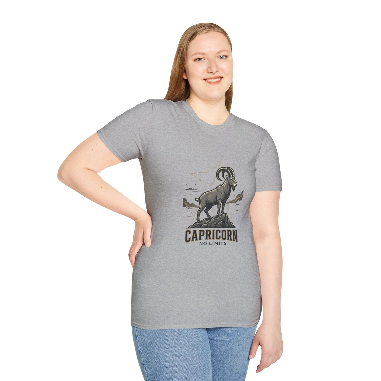 Capricorn 'No Limits' Zodiac T-Shirt — Goat Constellation Astrology Tee