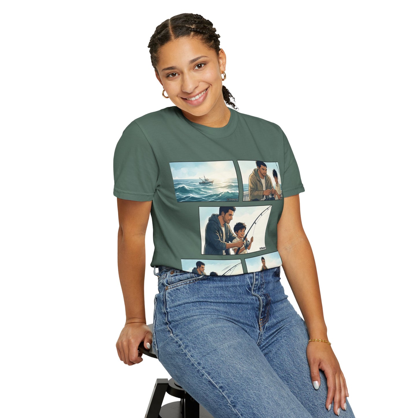 MORNING TIDES” (FATHER & SON EDITION) T-Shirt — Dad & Son Beach Fishing Graphic Tee