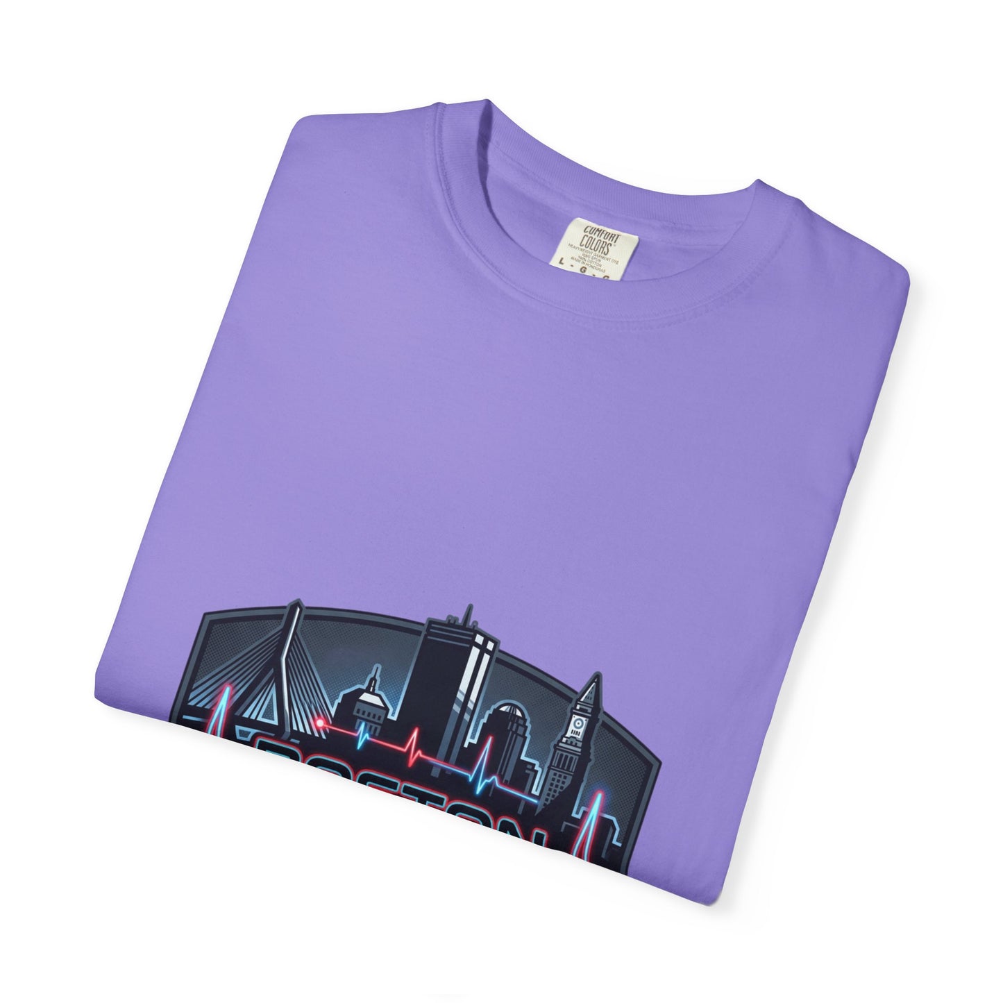 Boston Energy T-Shirt — City Skyline Neon Tee