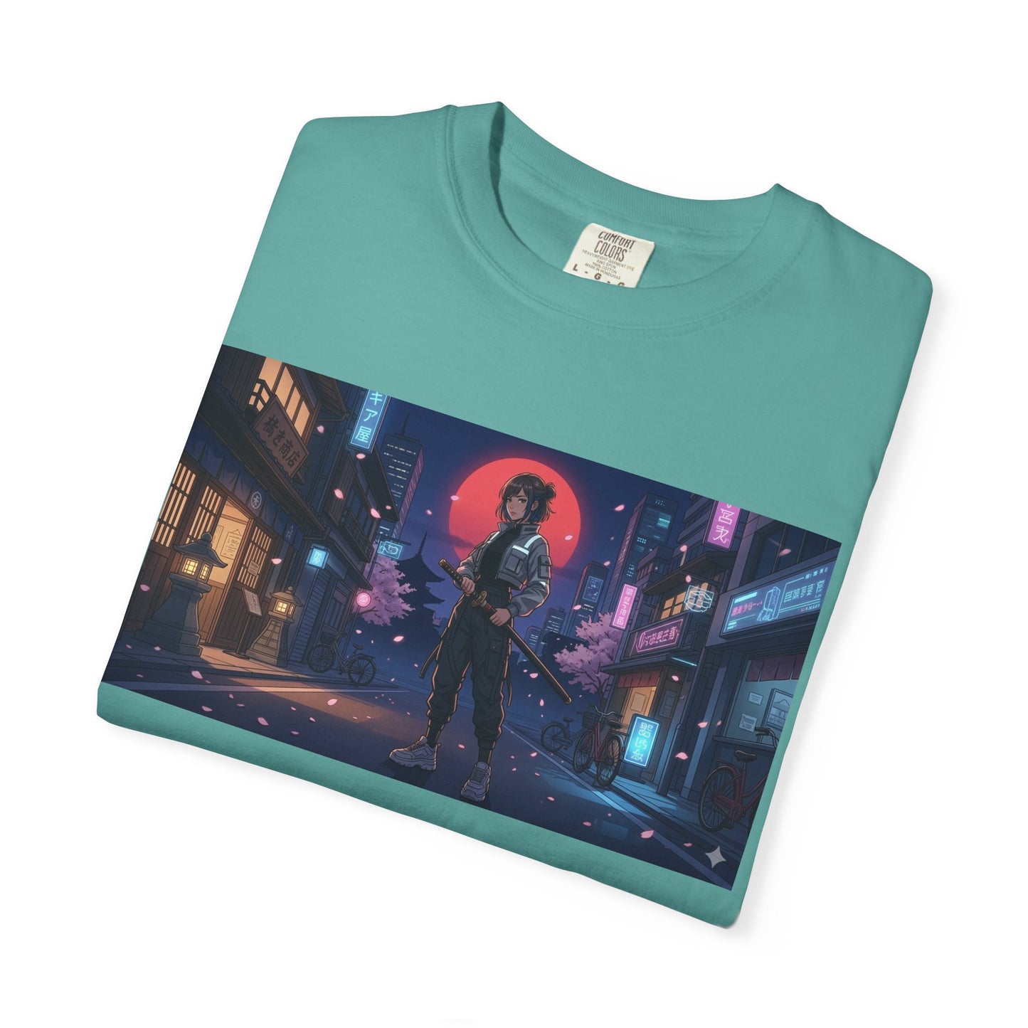 Japan — Samurai City Tradition + Nightscape T-Shirt —  Graphic Tee