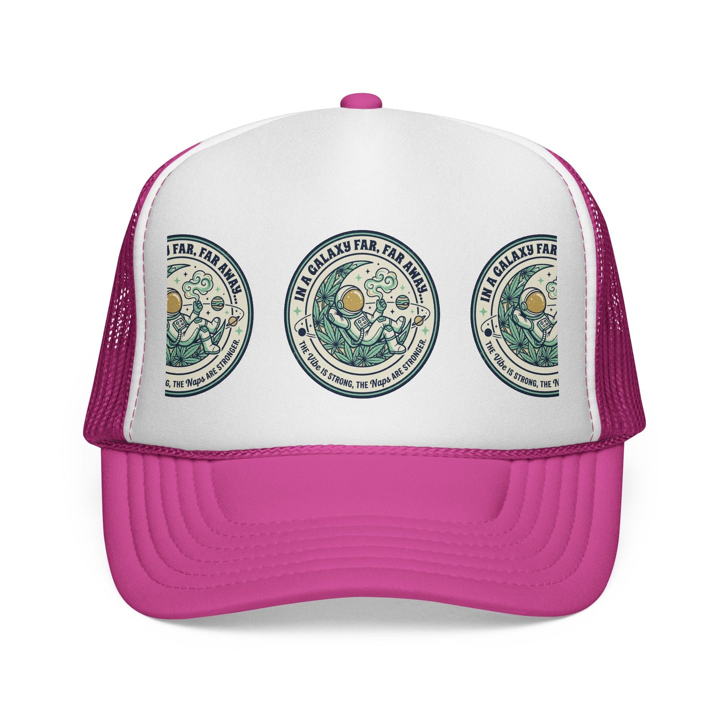 Trucker Cap — Vintage Celestial Patch Design (‘Far, Far, Far Away’ Space Badge)
