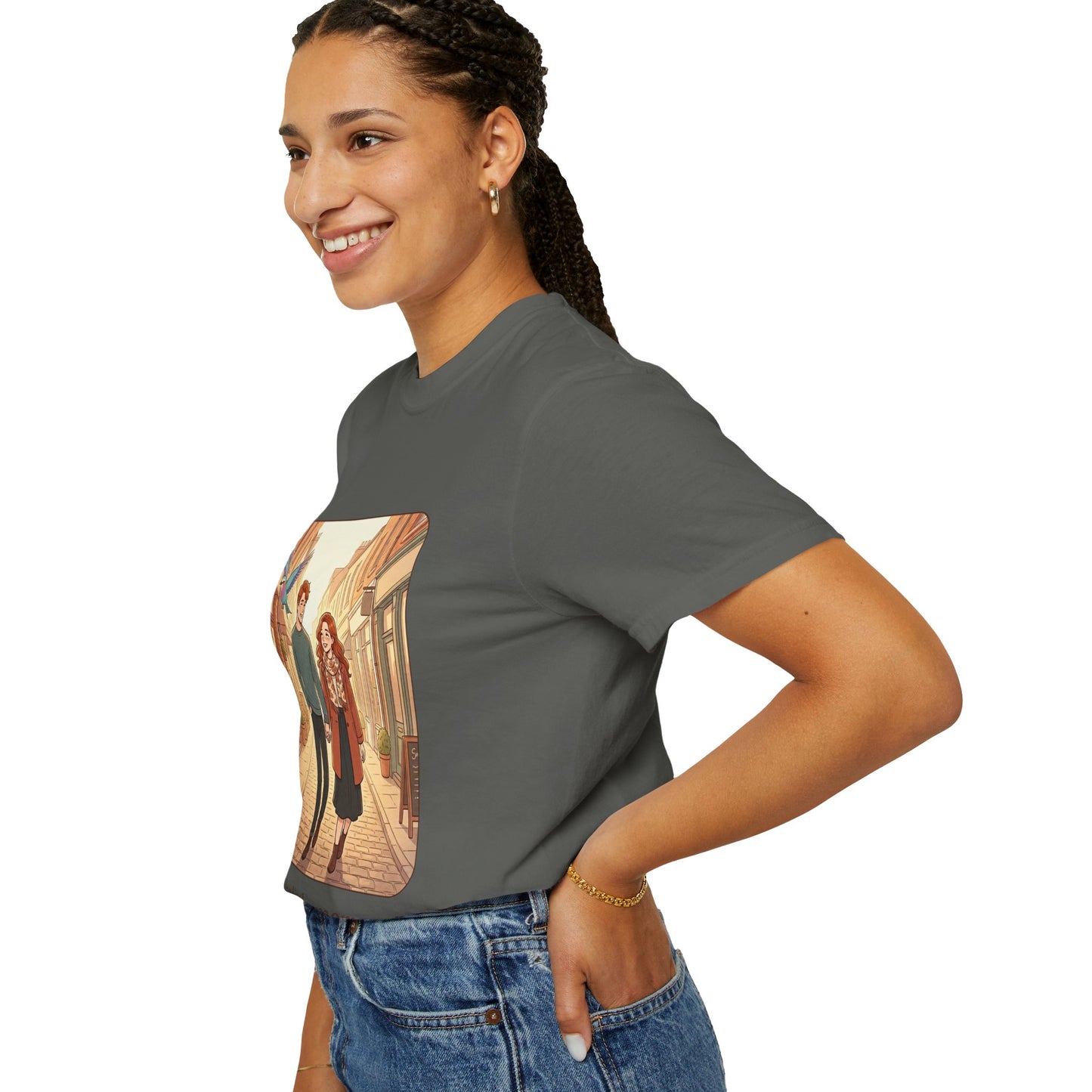 Romantic Stroll T-Shirt — “It’s the little moments” Couple Illustration Tee