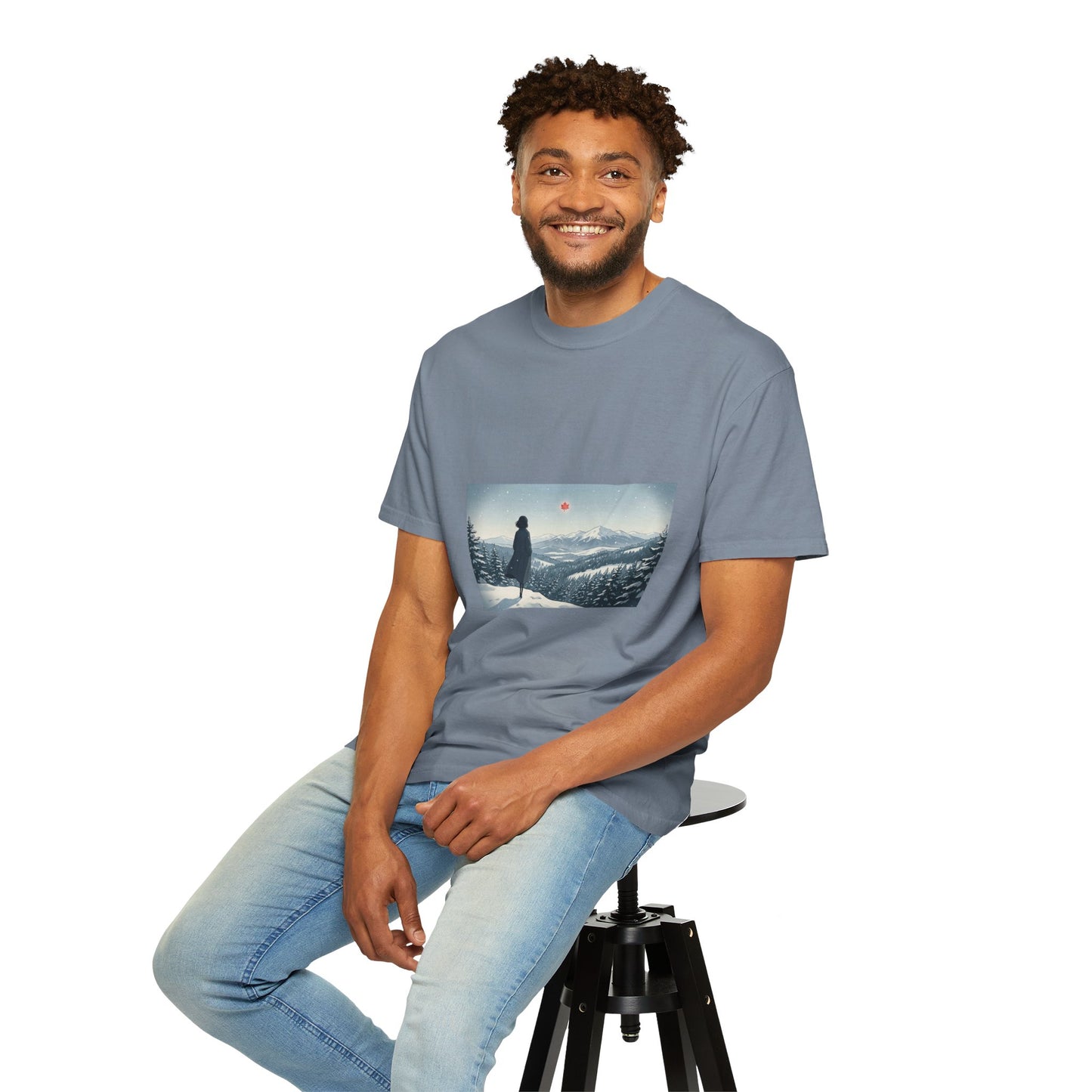 T-Shirt — Wanderer in Snowy Mountains Graphic Tee