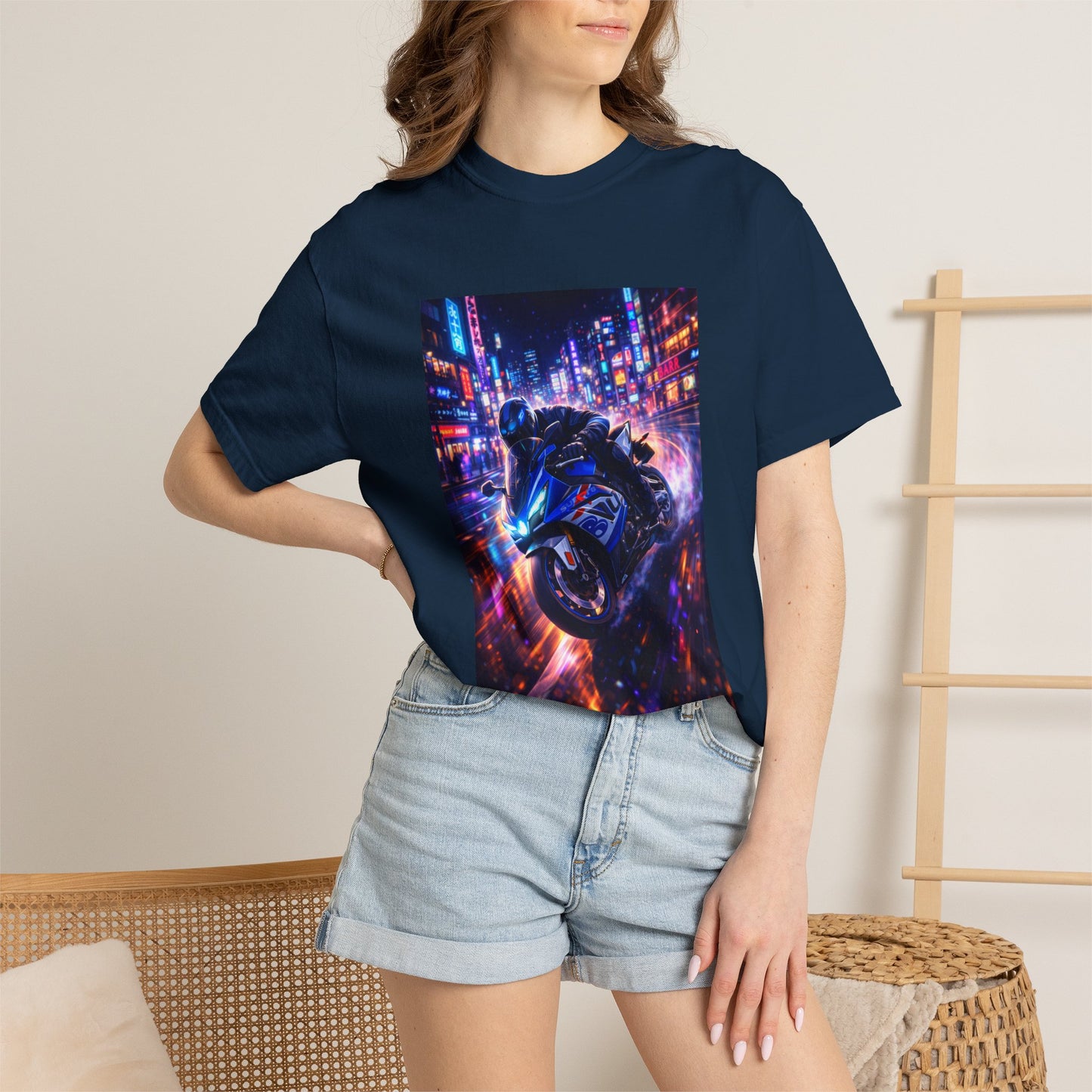 Suzuki GSX-R1000-NEON NIGHT RUN -  T-Shirt — Neon Night Rider Graphic Tee