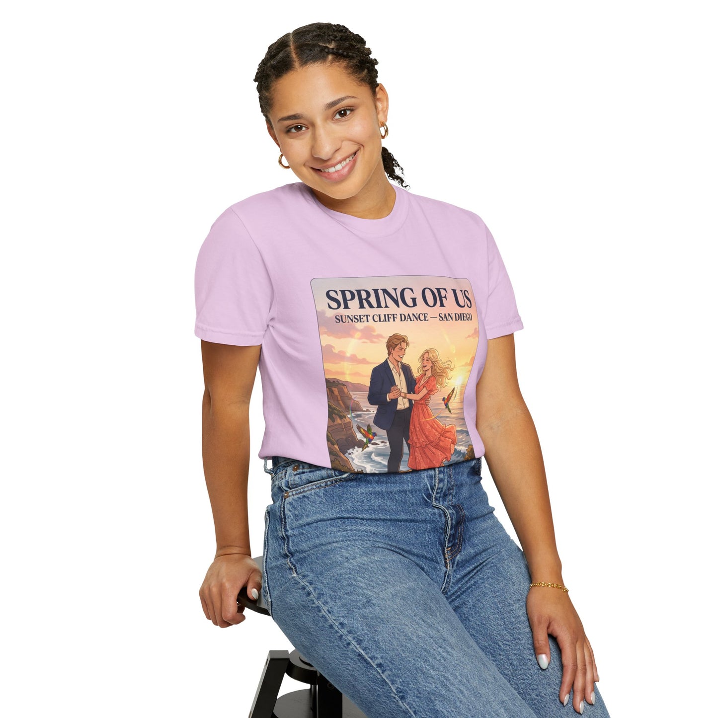 Spring of Us T‑Shirt — Sunset Cliff Dance San Diego Vintage Romance Tee
