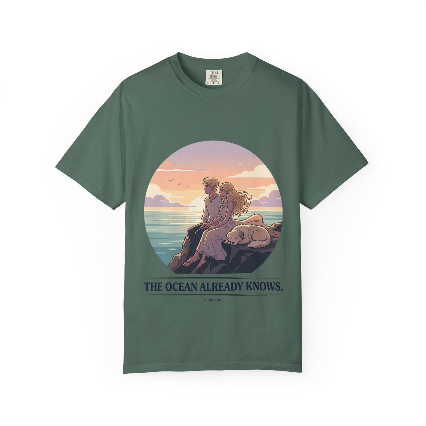 Ocean Sunset Graphic T-Shirt — "The Ocean Already Knows"