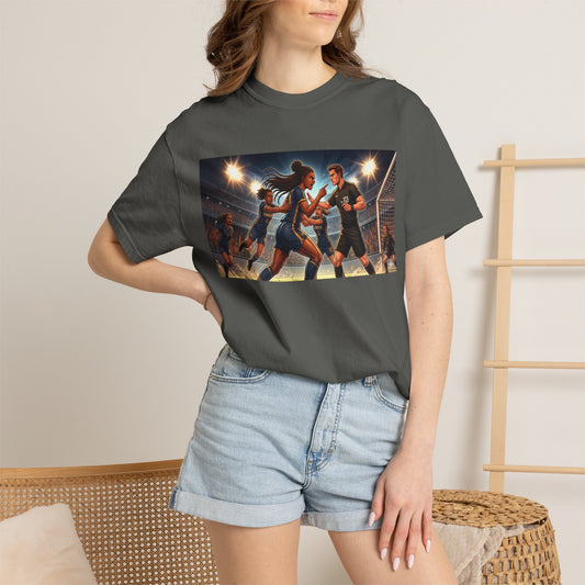 Soccer Arguing With Referee T-Shirt — Vintage Stadium Action Graphic Tee