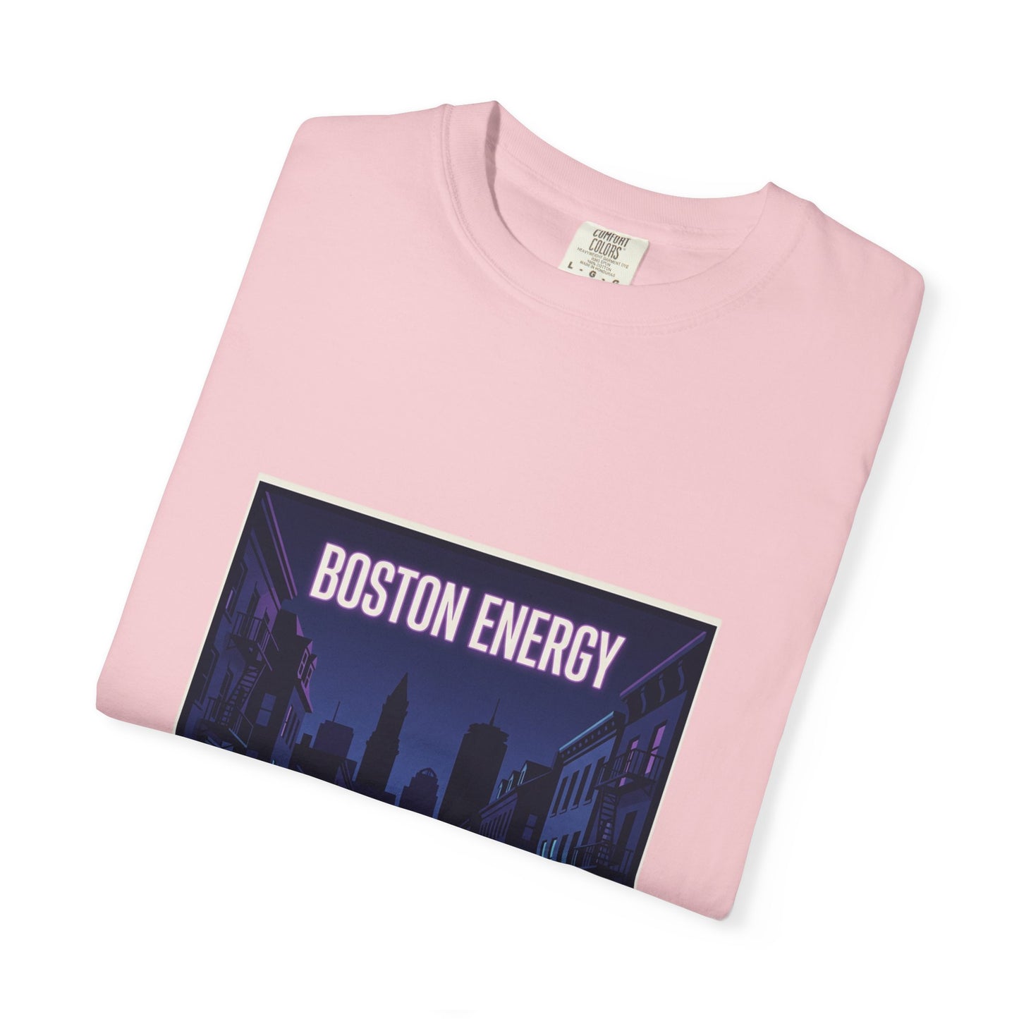 Boston Energy T-Shirt — Neon Cityscape Graphic Tee