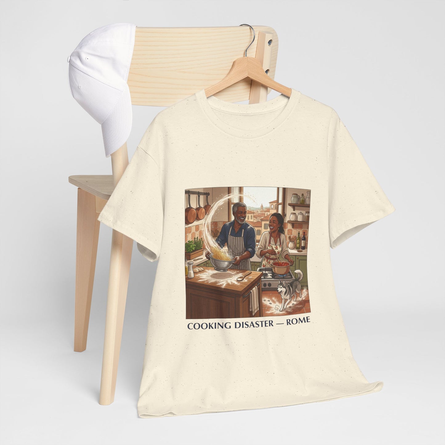 T-Shirt — 'Cooking Disaster — Rome' Illustrated Cooking Tee