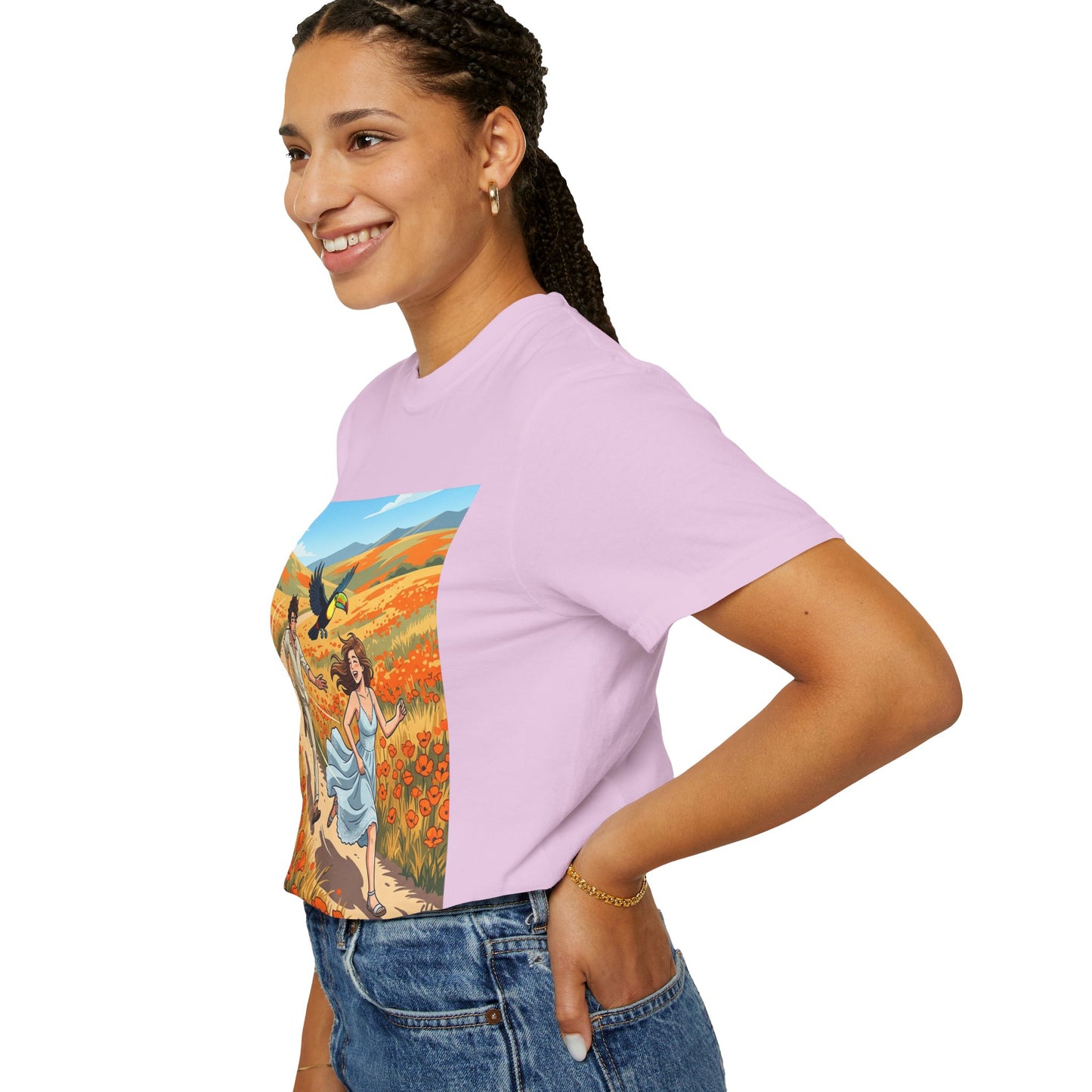 Spring of Us T-Shirt — Romantic Field Illustration Tee