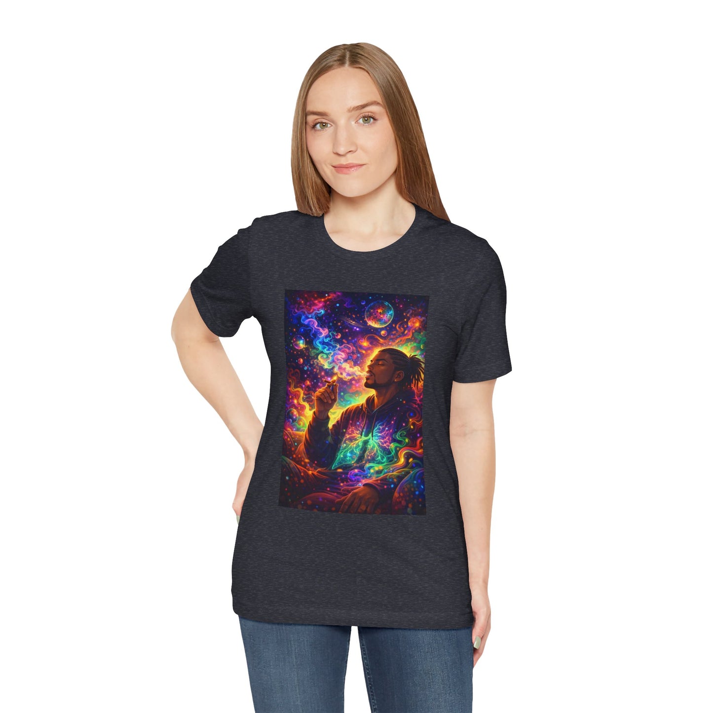Psychedelic Session T-Shirt — Cosmic Portrait Graphic Tee