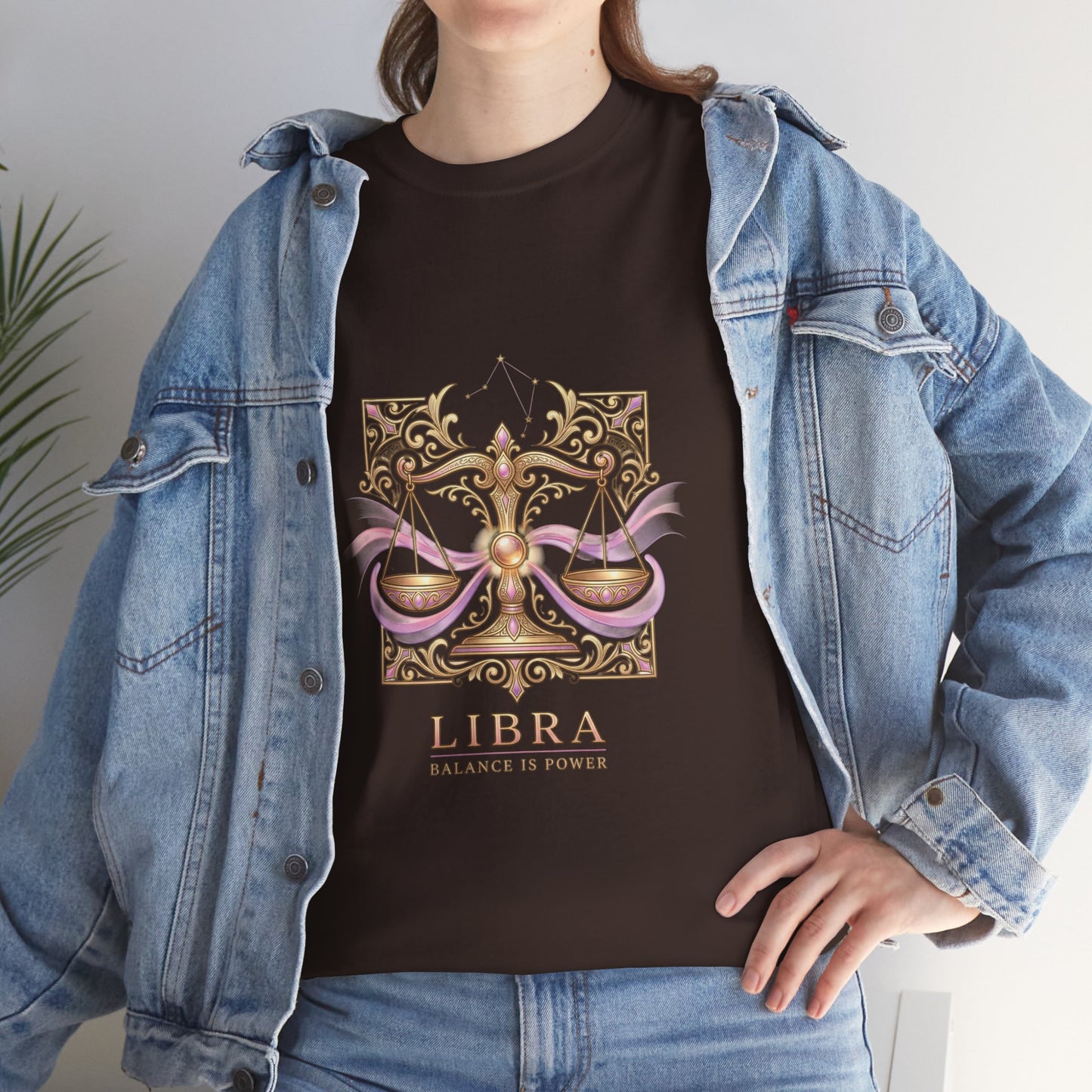 Libra Scales T‑Shirt — Zodiac Balance Is Power Tee