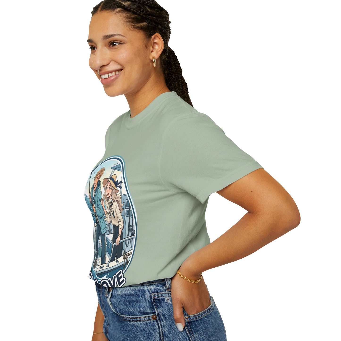 Reel Love Fishing T-Shirt — Cute Couple Anglers Graphic Tee