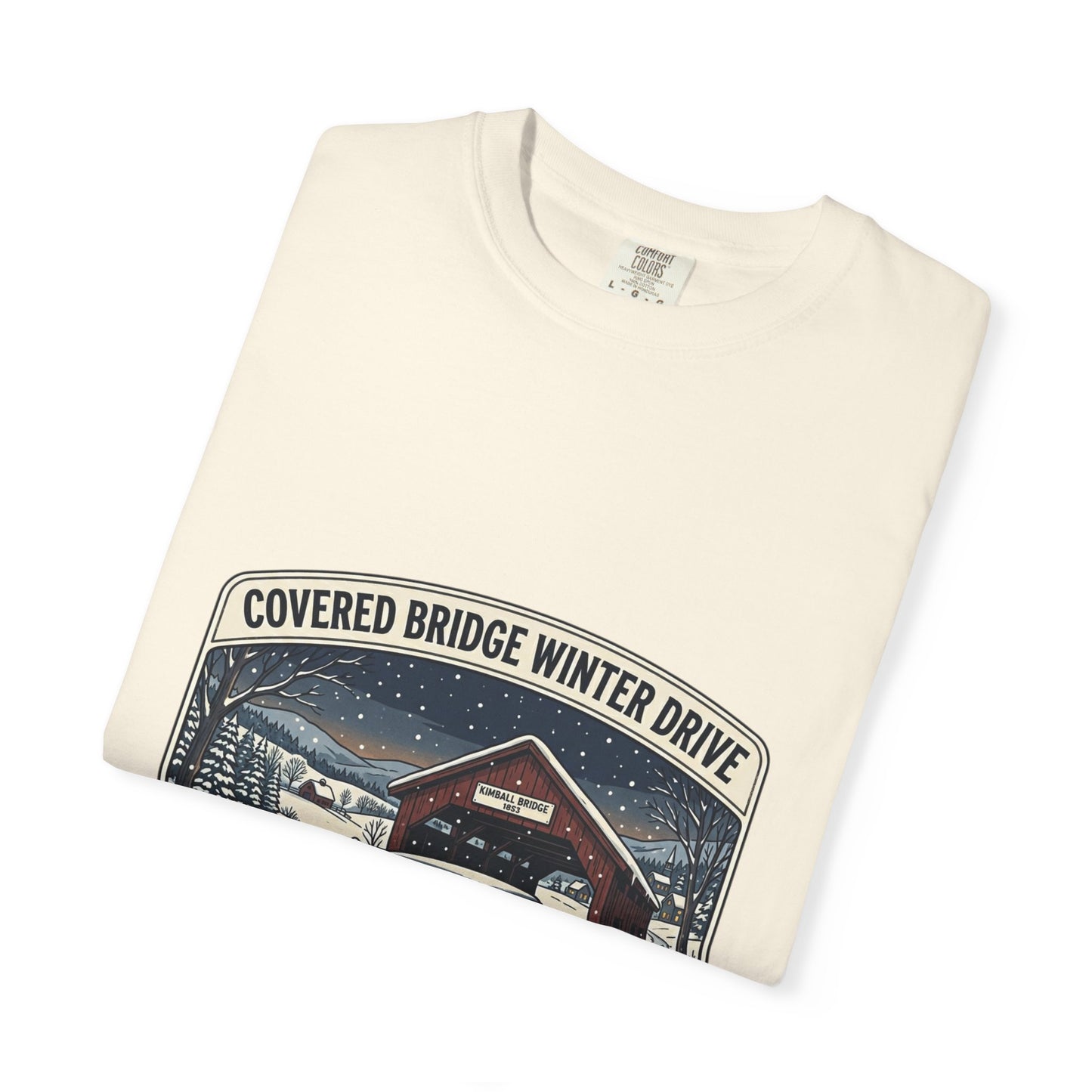 Covered Bridge Winter Drive T-Shirt