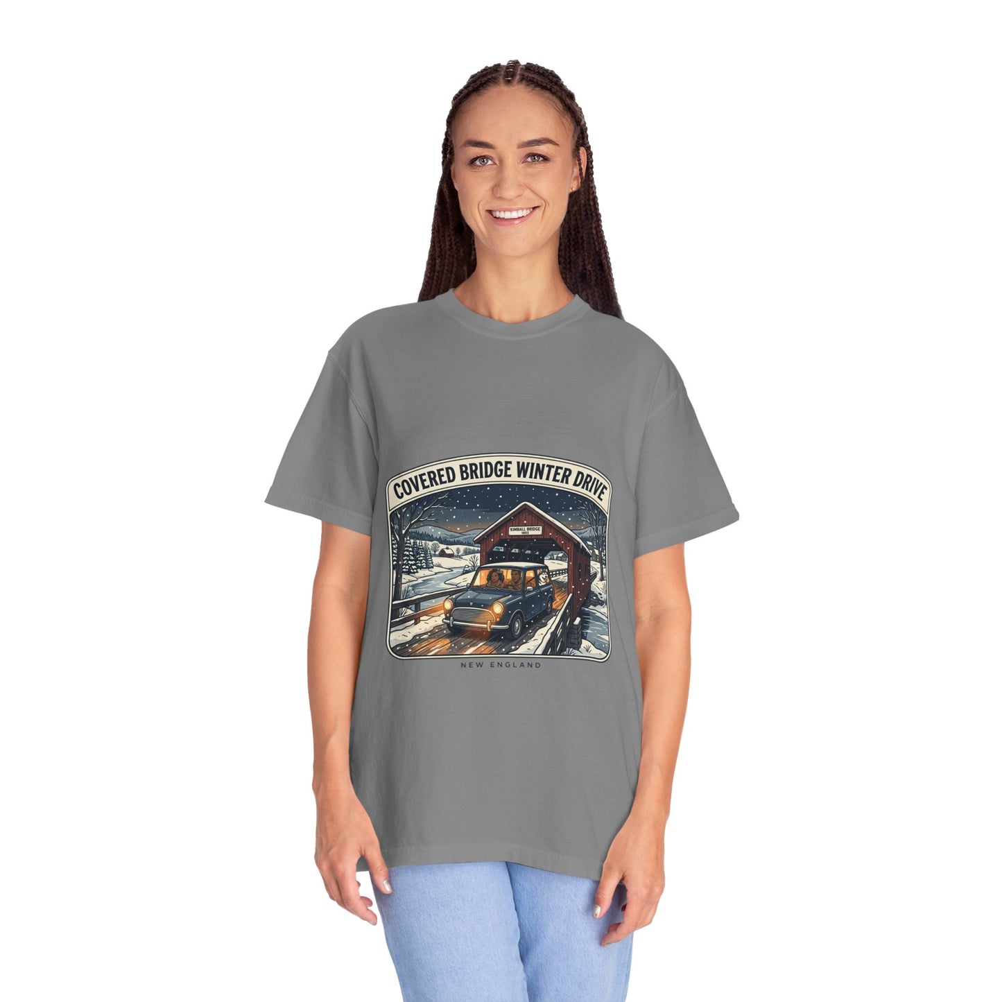 Covered Bridge Winter Drive T-Shirt