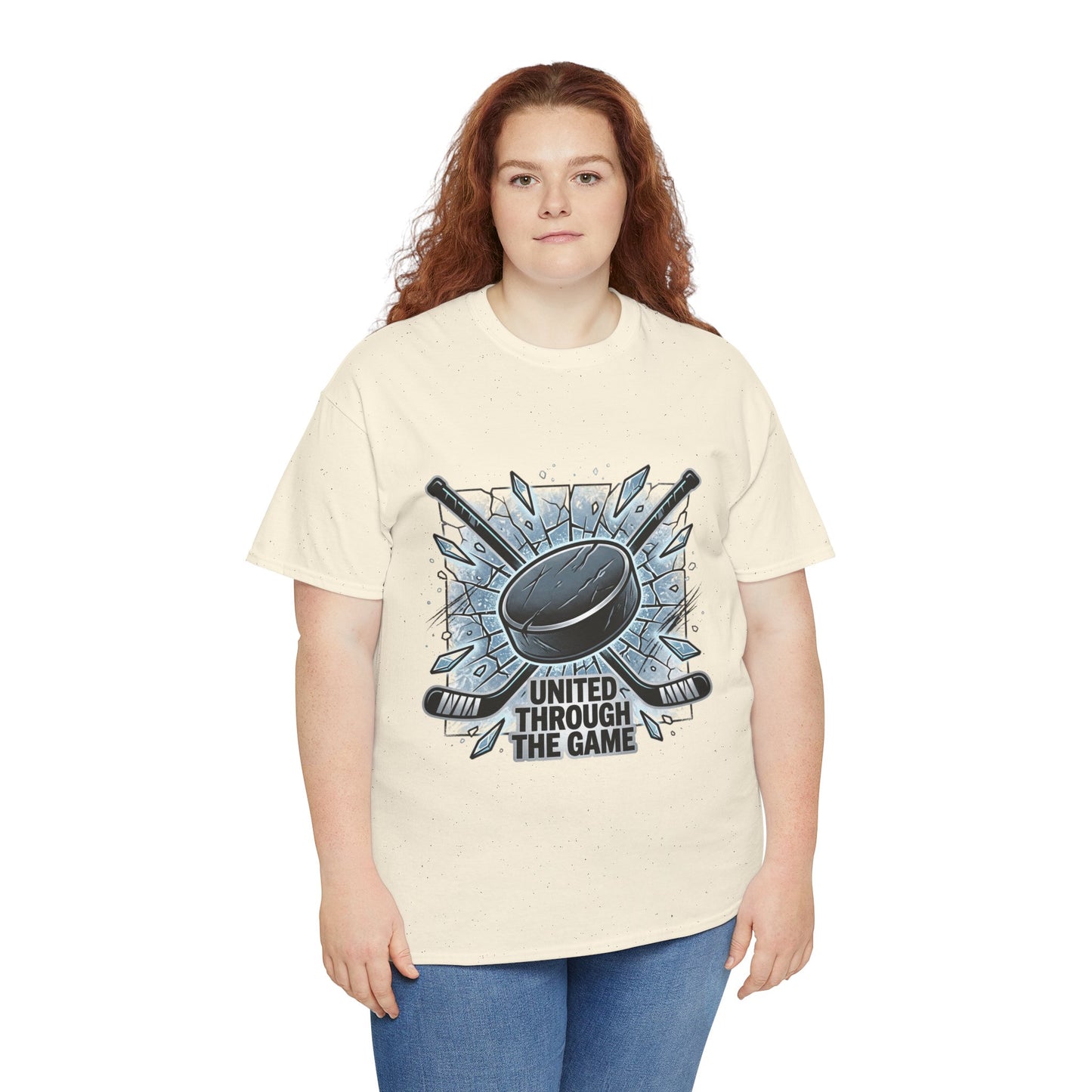 Hockey T-Shirt — "United Through the Game" Graphic Tee