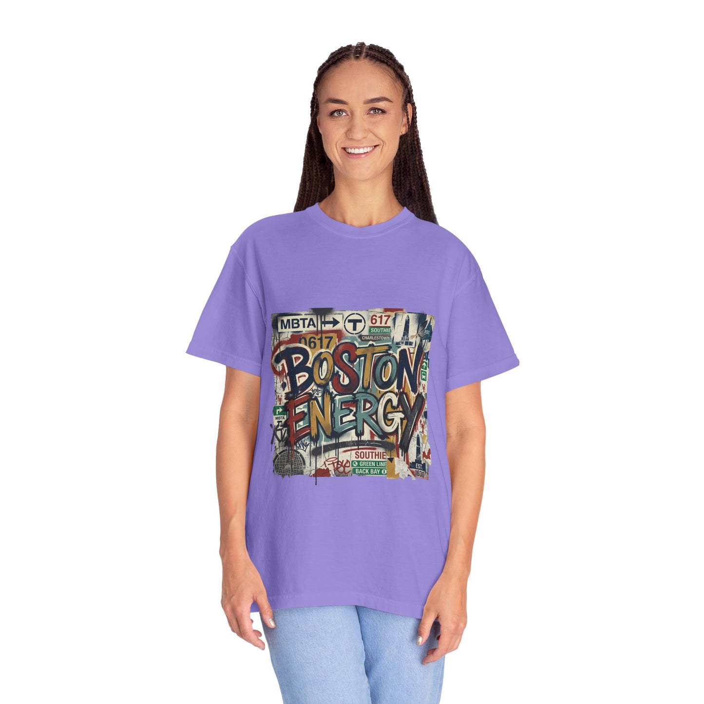 Boston Energy T-Shirt — Graffiti Cityscape Tee