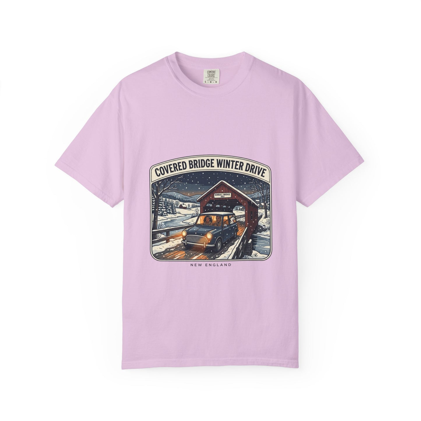 Covered Bridge Winter Drive T-Shirt