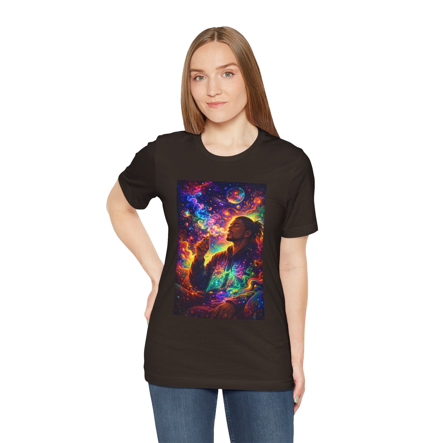 Psychedelic Session T-Shirt — Cosmic Portrait Graphic Tee