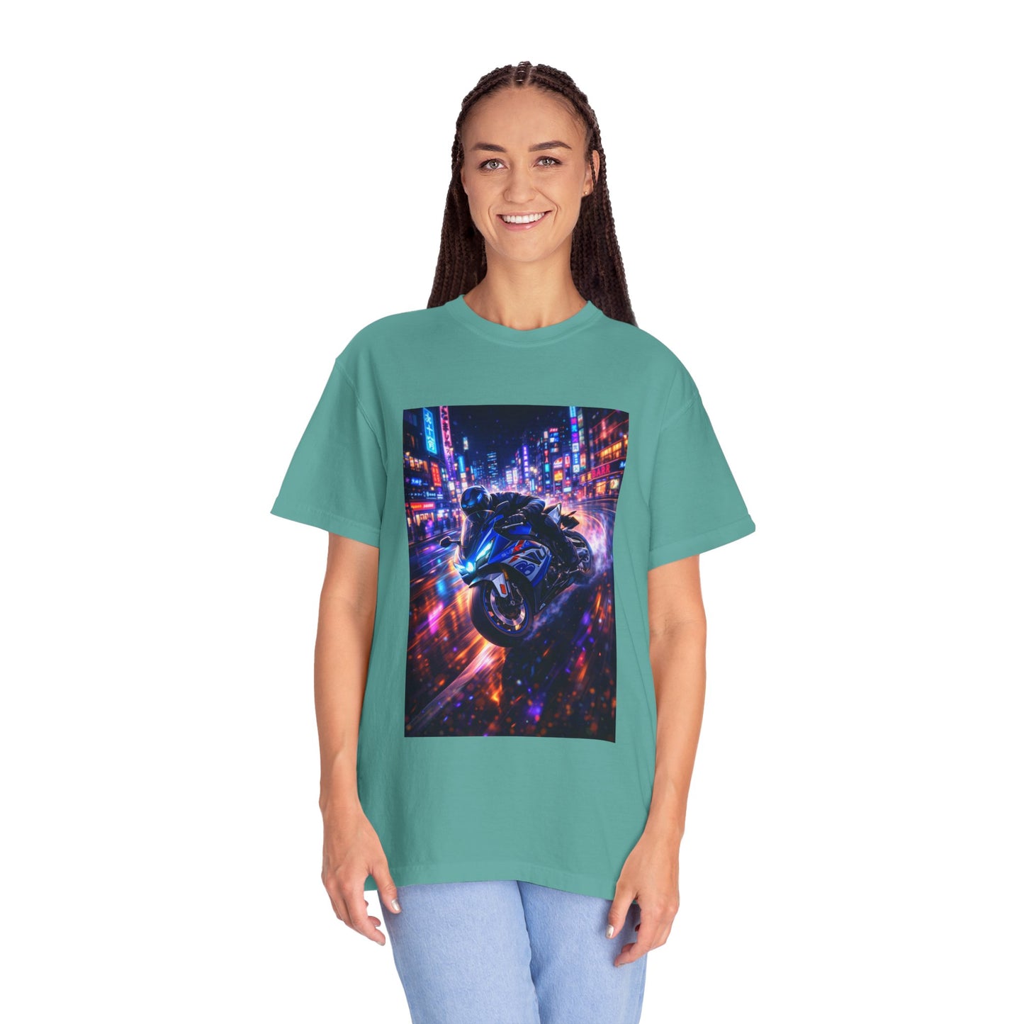 Suzuki GSX-R1000-NEON NIGHT RUN -  T-Shirt — Neon Night Rider Graphic Tee