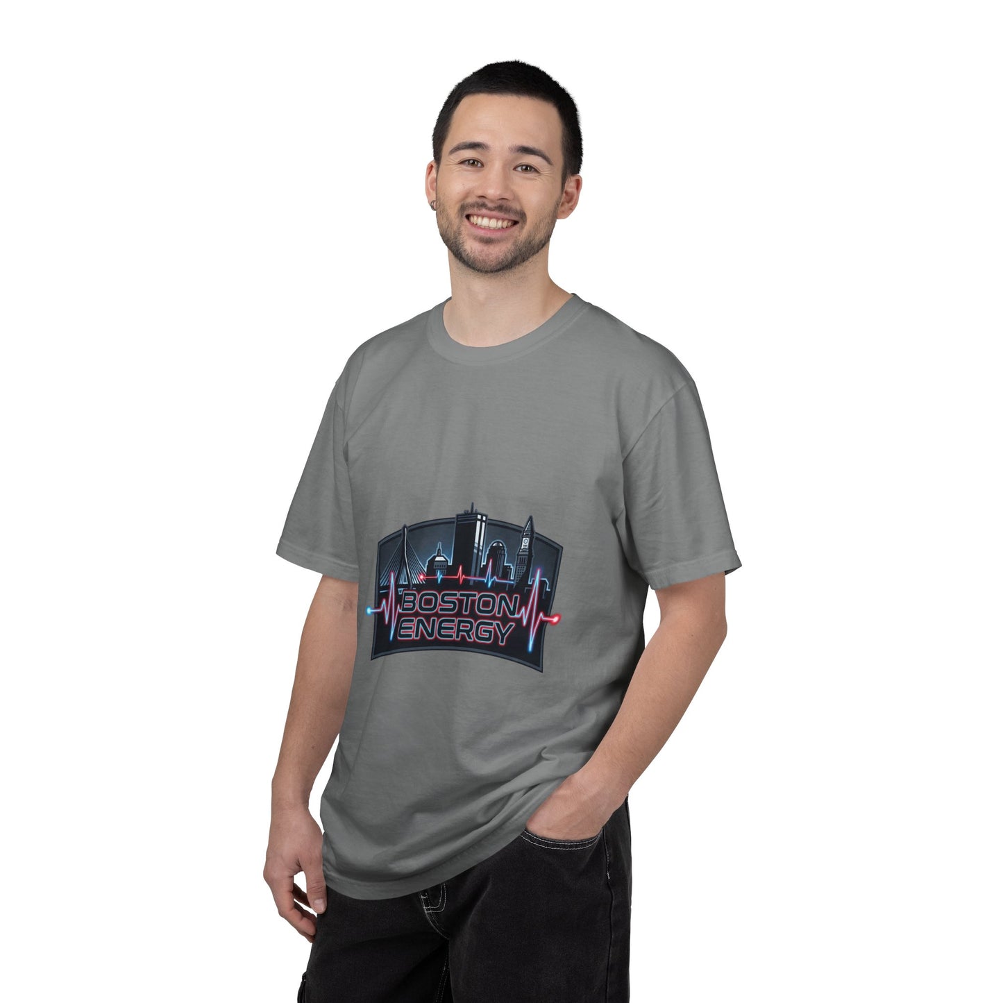 Boston Energy T-Shirt — City Skyline Neon Tee