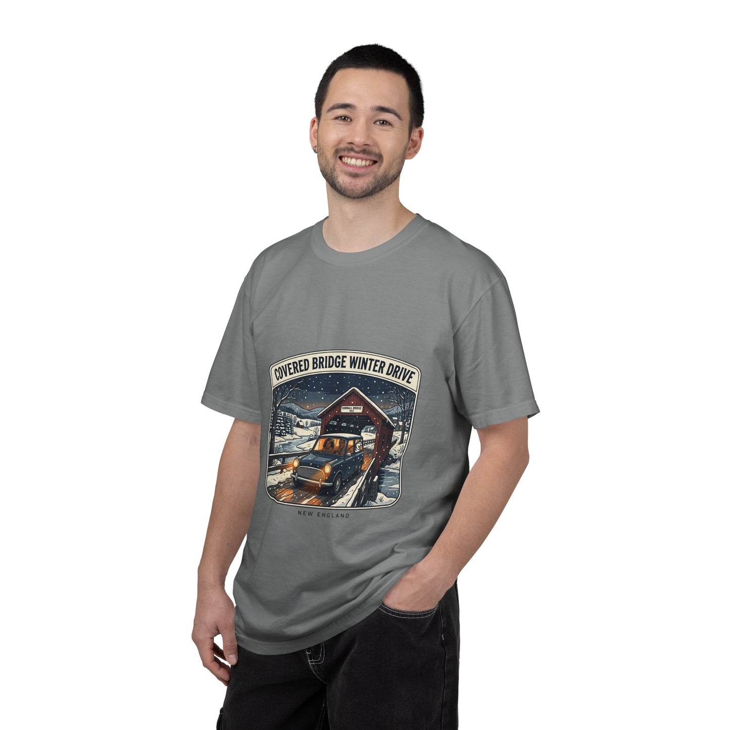 Covered Bridge Winter Drive T-Shirt