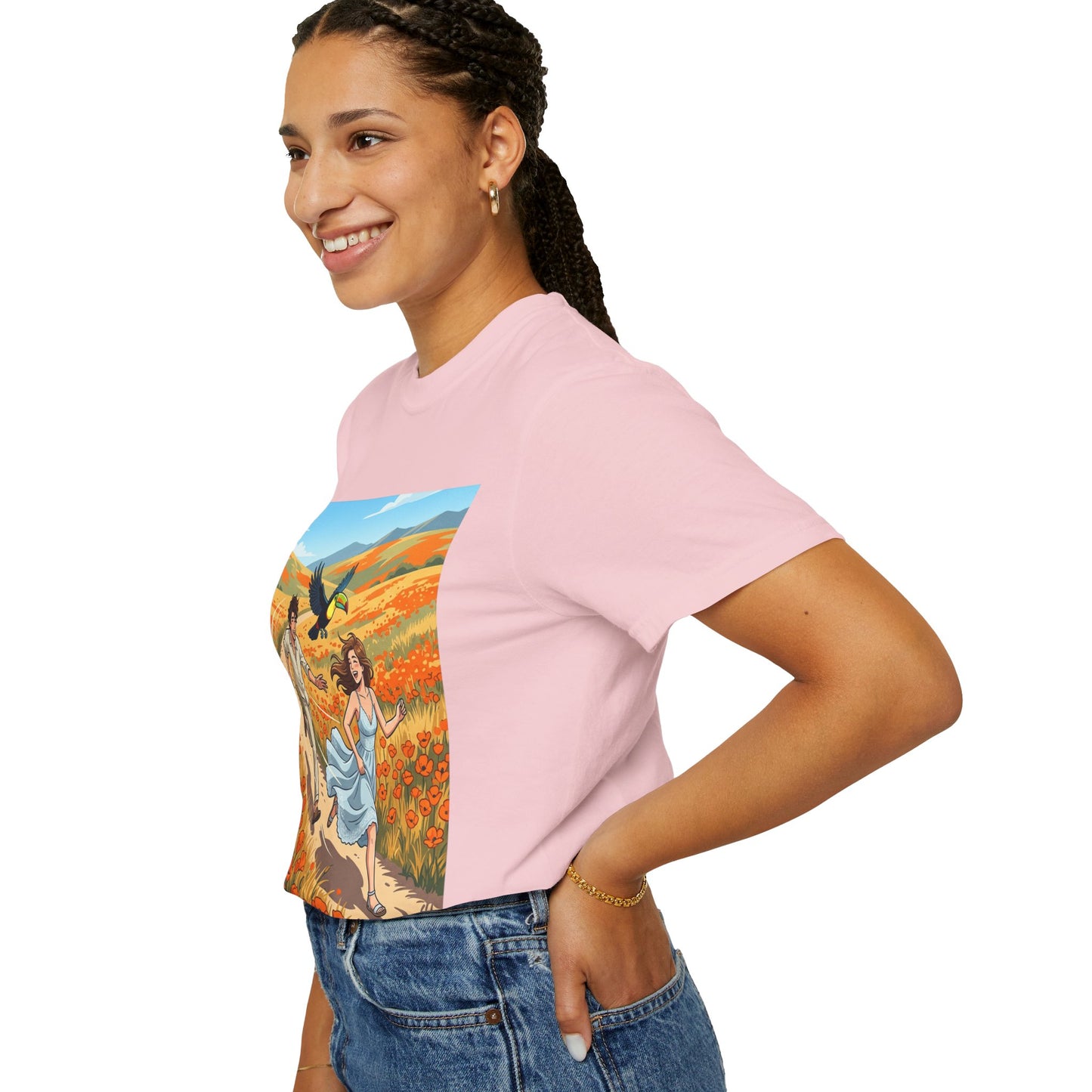 Spring of Us T-Shirt — Romantic Field Illustration Tee