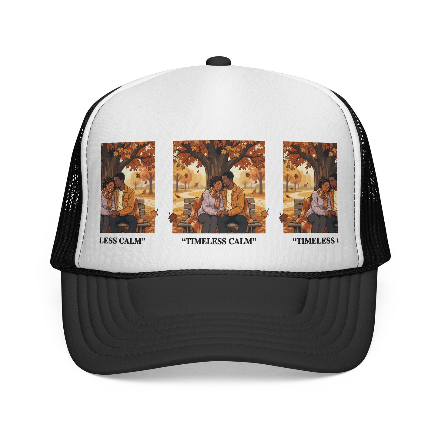 Trucker Cap — "Timeless Calm" Autumn Couple Vintage Patch