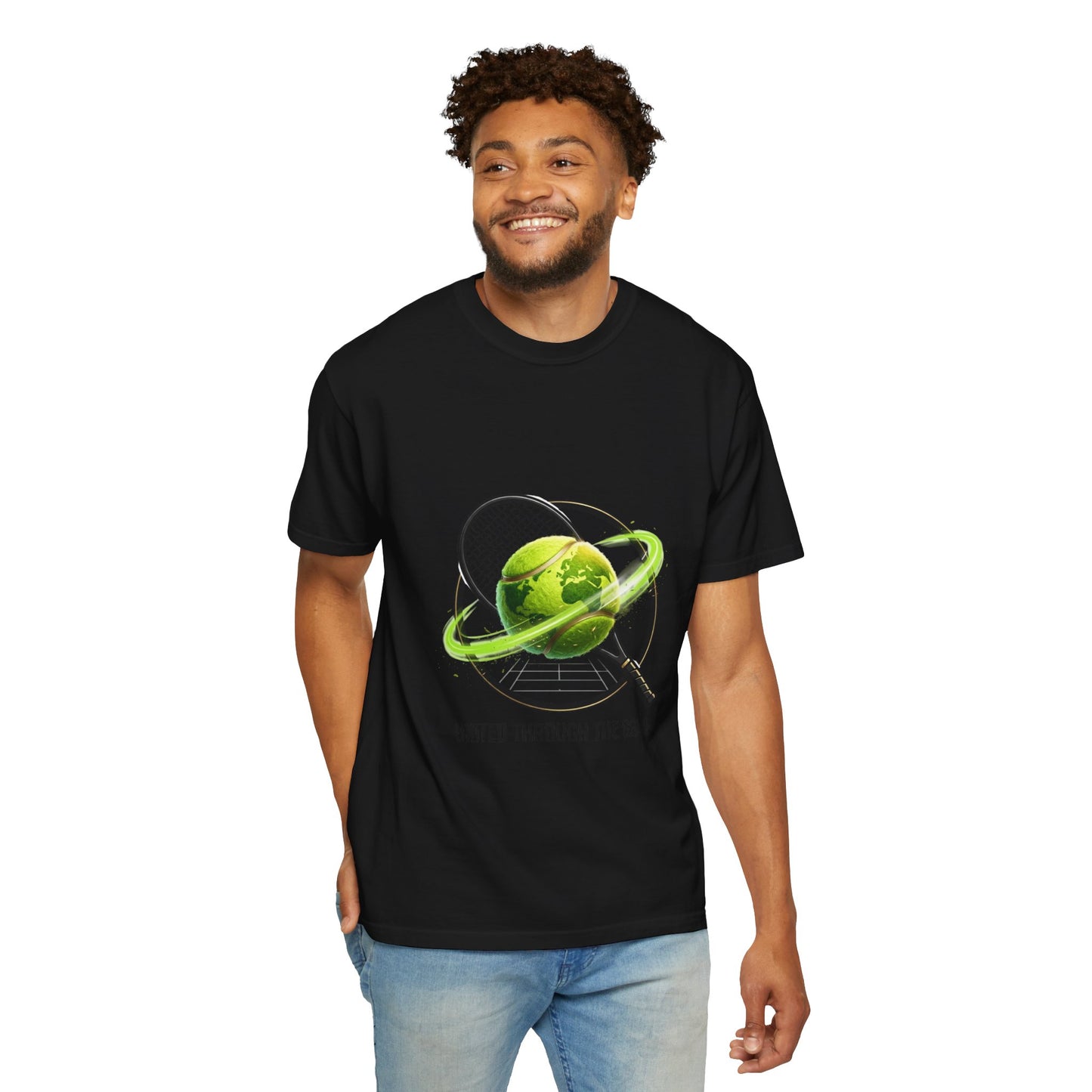 Tennis Globe T‑Shirt — "United Through the Game" Sports Tee
