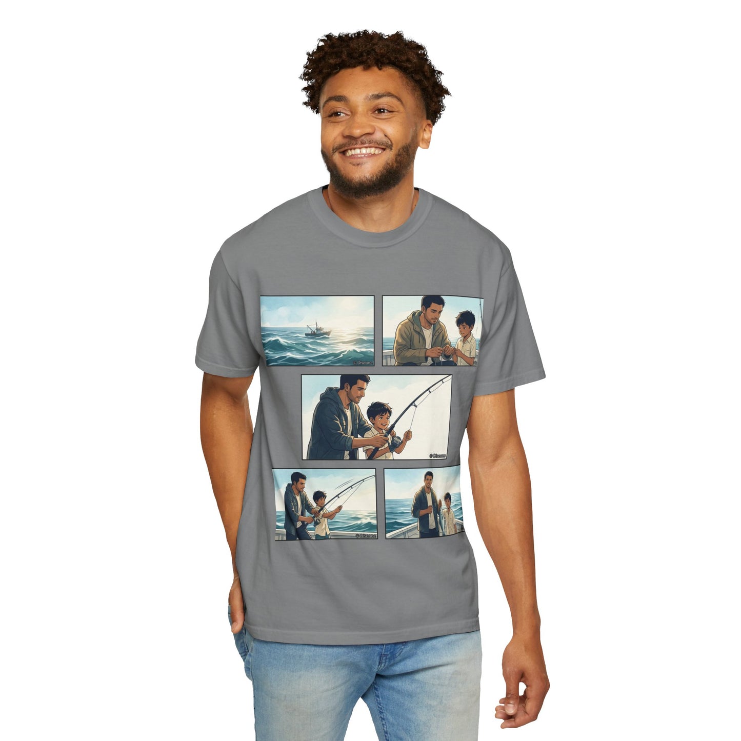 MORNING TIDES” (FATHER & SON EDITION) T-Shirt — Dad & Son Beach Fishing Graphic Tee