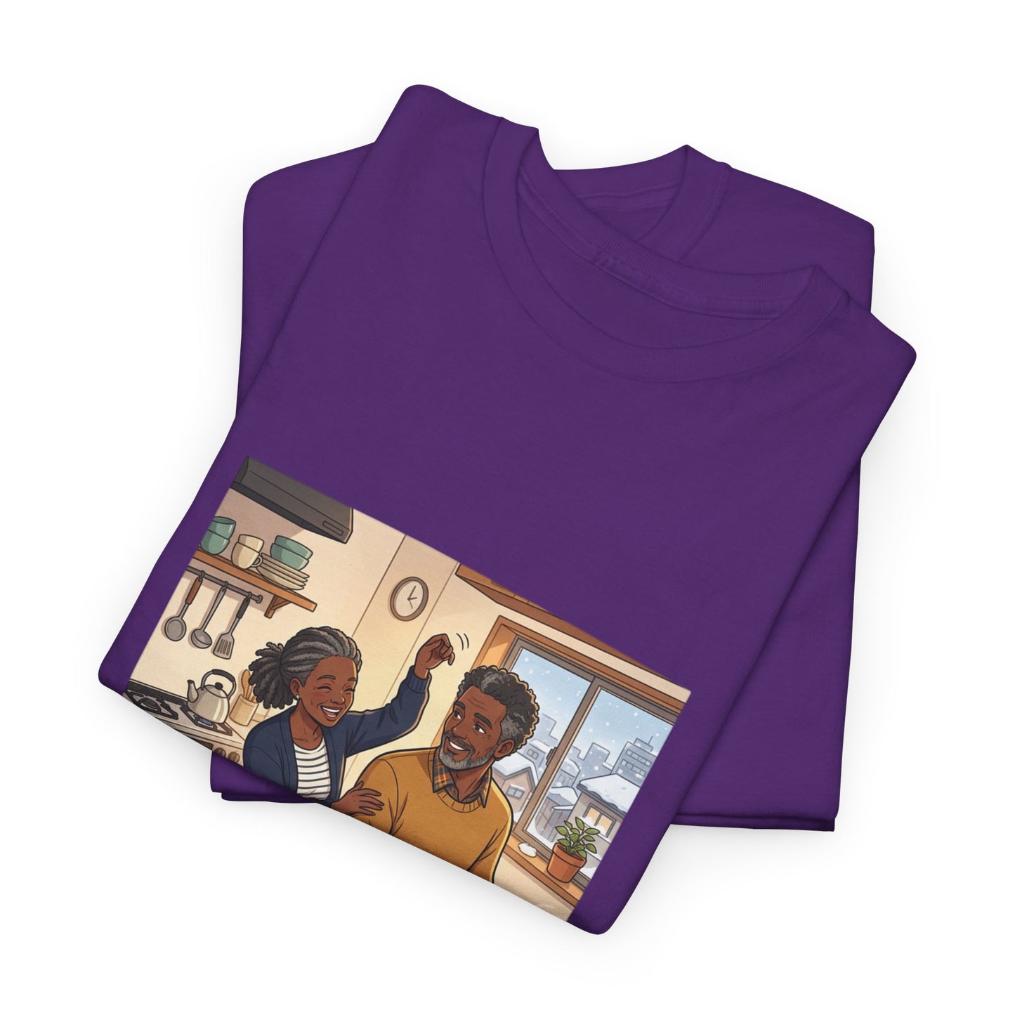 Dishwashing Dance Tee — Couple Kitchen Graphic T-Shirt