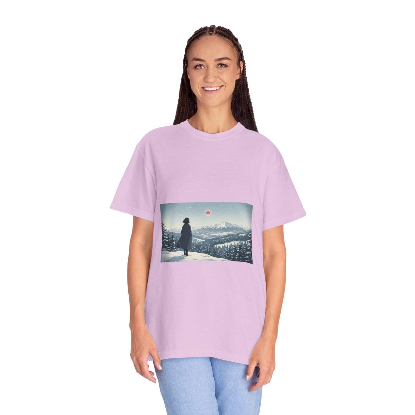 T-Shirt — Wanderer in Snowy Mountains Graphic Tee