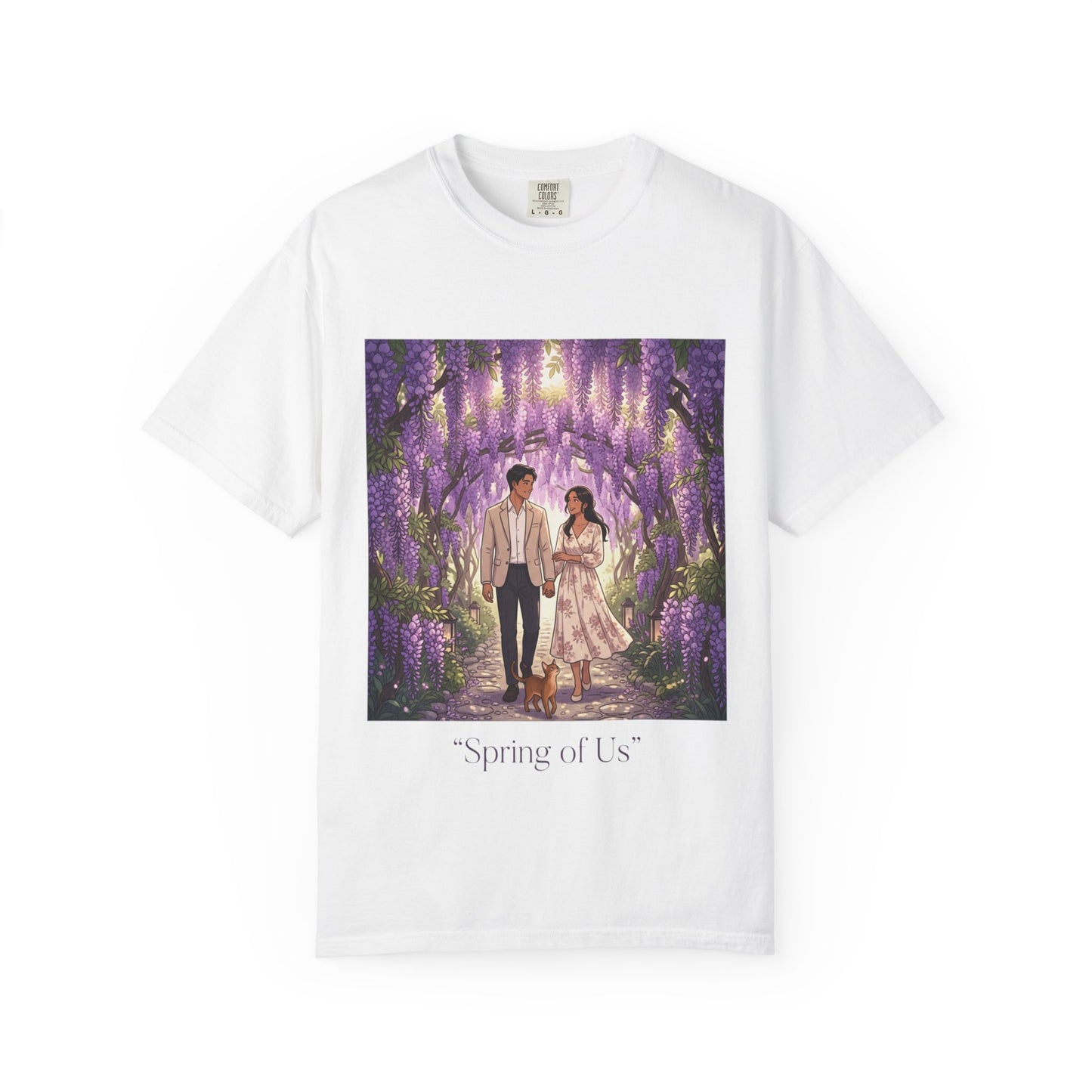 Spring of Us T-Shirt — Romantic Wisteria Couple Graphic Tee