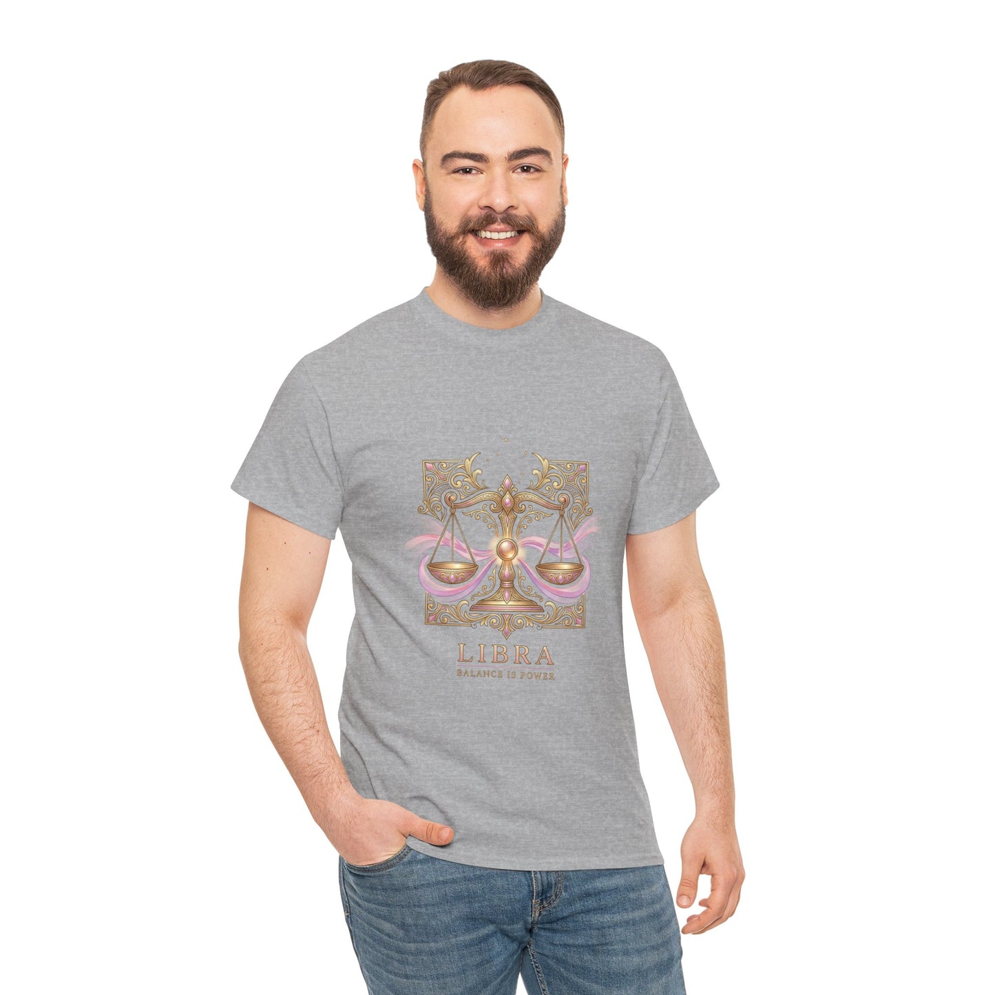 Libra Scales T‑Shirt — Zodiac Balance Is Power Tee